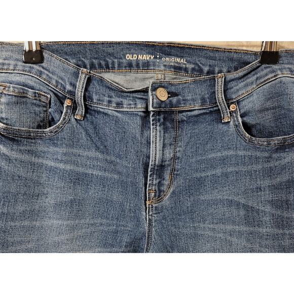 Old Navy Blue Light Washed  Mid Rise Denim Jeans 10 Lightweight Stretch Pockets - Picture 7 of 7